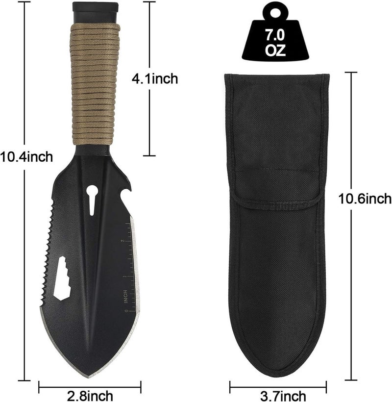 FullLit Backpacking Trowel Ultralight, Camping Shovel, Garden Trowel Hand Tool with Carrying Pouch for Hiking, Digging, Metal Detecting, Gardening Multitool Survival - Image 2